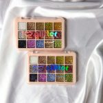 پالت سایه اکلیلی ۱۵ رنگ Sunflower مدل I Love The Glitter بسته 12 عددی - Image 3