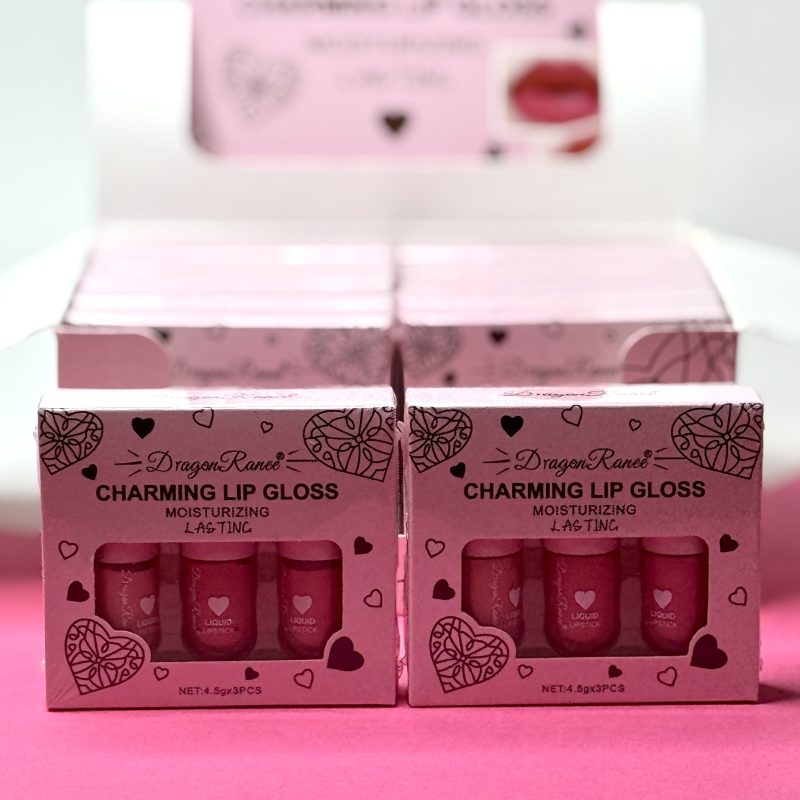 پک 3 تایی رژلب مایع دراگون DragonRanee Charming Lip Gloss بسته 12 پک 3 تایی - Image 1