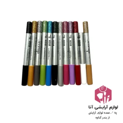 مداد چشم گلیتری دوسه شاین دار بسته 12 عددی